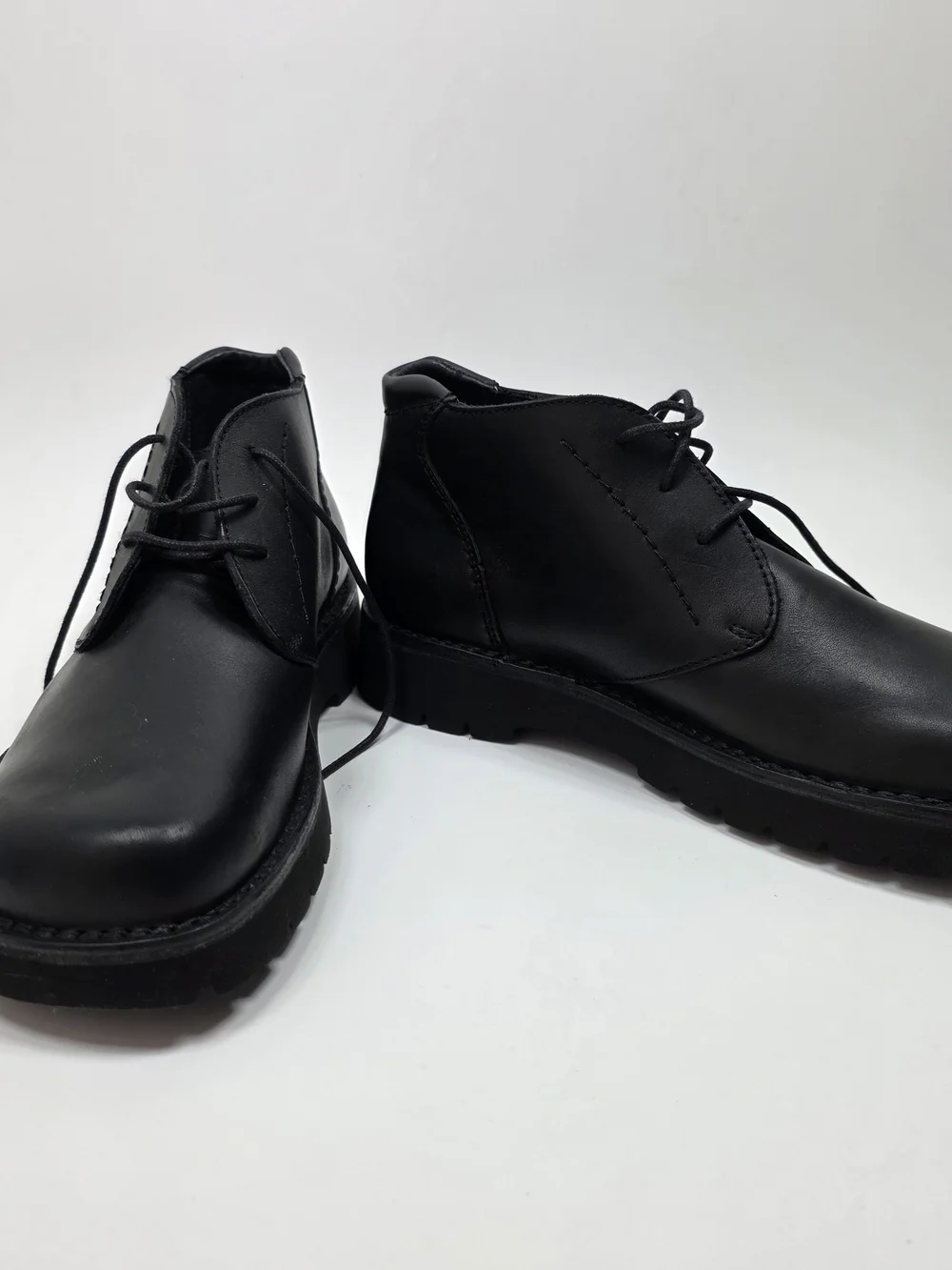 Rockport Tolan Lace-Up Men's Leather Lightweight Chukka Boots Black Size 8.5 W